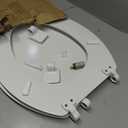 HIGHCRAFT Premium Elongated Toilet Seat with Slow-Close Design & Adjustable Hinges - Molded Wood Toilet Seat - Fits Standard Elongated Toilets - Oval Seat in White