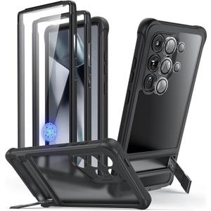 ESR for Samsung Galaxy S24 Ultra Armor Series Case, Full Body Protection Front Cover with Screen Protector and Extra Protective Front Frame, 3 Kickstand Modes, Military-Grade Protection, Black | 3 Kickstand Modes, Black