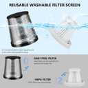 Handheld Car Vacuum Cleaner 16000PA Vacuum Cleaner and Air Duster Portable High Power Cordless Multi-Nozzles for Car, Home, Office, Pet (White)