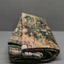 Green Rugs for Bedroom Area Rugs 5x7 Washable Rugs Boho Vintage Oriental Large Foldable Faux Wool Carpet for Living Room Nursery Room Dorm Kids Playroom Home Office