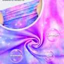 Nymphperi Girls Gymnastics Leotards Long Sleeve Kids Tumbling Outfit Stretchy Bodysuit for Practice (3-4T, Pink Purple Blue)