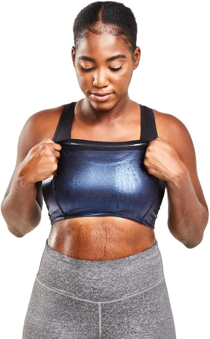 Sweat Shaper Racer Tank: Compression Racerback Top for Women, Slimming Tank Top, Premium Body Shaper Sauna Racerback Tank (Small, Black)