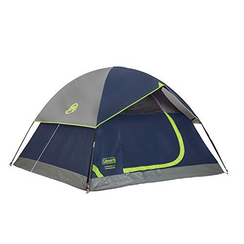 Coleman Sundome 4-Person Tent with Rainfly, Weatherproof Tent Sets Up in 10 Mins