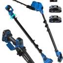 LUXTER 5-in-1 Cordless Pole Saw & Hedge Trimmer Brushless Electric Mini Chainsaw Auto Oiling 15-FT Max Reach Pole Saw for Tree Trimming Trimmer Limb Branch Cutter 2 X 2.0Ah Battery & Charger Include