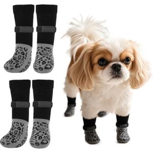 Premium Non-Slip Dog Socks for Hardwood Floors - Extra-Thick Grip That Works Even When Twisted - Prevents Licking, Slipping, and Great for Dog Paw Protection - (Small)