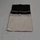 Yangest Black Patchwork Velvet Lumbar Pillow Cover with Gold Striped Leather Cushion Case Modern Luxury Pillowcase for Sofa Couch Bedroom Living Room Home Decor,12"x20"