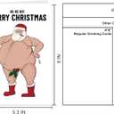 4 x Funny Fat Santa Christmas Card for Him Her, Hilarious Merry Christmas Card&Gift for Family Friend, Humorous Bad Santa Xmas Cards for Women Men (#1)