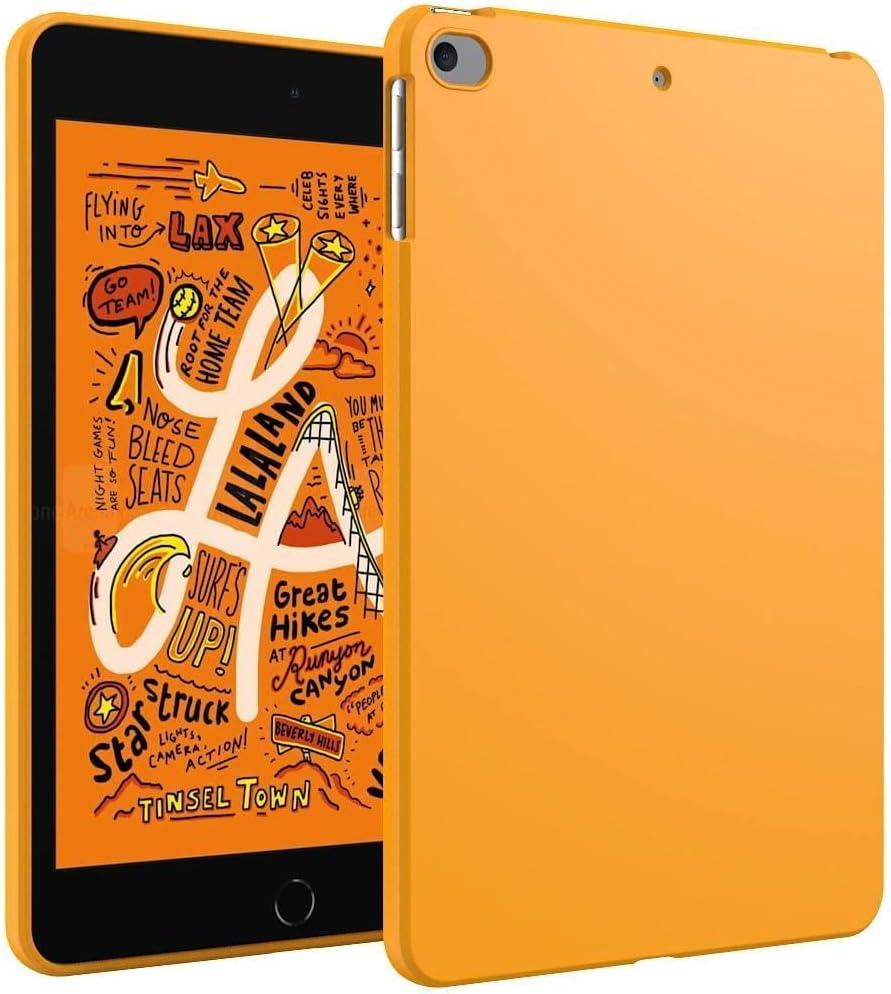 Case for iPad mini 5 2019/Mini 4 2015 (5th/4th Generation 7.9 inch), Thin and Lightweight, Soft, Shockproof Slim Tablet Back Cover, Orange-Yellow