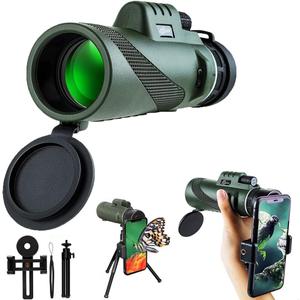 12x50 High Power Monocular Telescope with Smartphone Adapter Tripod Travel Bag, Larger Vision Waterproof Monoculars with BAK4 Prism & FMC Lens,for Bird Watching Hunting Hiking Camping