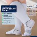 Pembrook Plus Size Compression Socks for Women Wide Calf - 3 Pairs, 20-30mmHg Extra Wide Calf Compression Socks, Up to 4XL