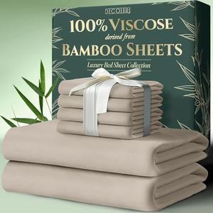 Sheets Queen Size  - Ultra Soft & Luxuriously Cooling, 17" Deep Pocket, Double Stitching, Perfect for Hot Sleepers
