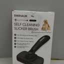 Swihauk Self Cleaning Slicker Brush for Dogs & Cats - Skin Friendly Deshedding and Grooming Brush for Haired Pets, Pet Supplies Accessory, Black
