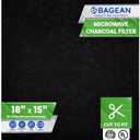 Cut-to-Fit Microwave Filter Replacement - 18” x 15” Activated Carbon Filter Fits Samsung GE LG Frigidaire Whirlpool and More - Charcoal Oven Vent Filters Removes Odors and Freshen Air (1 Pack)