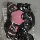 Eagloo Dog Harness Small Sized Dog, No Pull Service Vest with Reflective Strips and Control Handle, Adjustable and Comfortable for Walking, No Choke Pet Harness with 2 Metal Rings, Pink, S