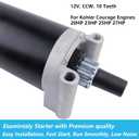 Starter & Relay for Cub Cadet LTX1046 09-14, LTX1042 LTX1050 LGT1050 LGT1054 GTX1054 11-13, RZT 42 50 54 L42 L46 L50 L54 S42 S46 S50 S54 11-13, 3209801 3209803 3209804 3209808 1999-1140051