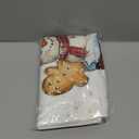 Pfrewn Christmas Winter Hand Towels for Bathroom Gingerbread Cookie in Cup Kitchen Dish Hanging Towels Golden Snowflakes Snowy Shower Guest Towel Xmas Holiday Decor 16x30 in