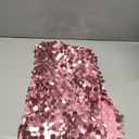 Pufogu 12 "x 108" Sequin Table Runner, Pink Glitter Premium Big Sequin Table Runner, Rectangle Table Runners for Halloween, Christmas, Wedding Party, Birthday Party, Banquet Decor (1 Pack).