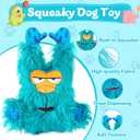 Interactive Monster Dog Chew Toys to Keep Them Busy  Enrichment Squeaky Treat Dispensing Chew Dog Toys for Boredom and Stimulating, Tough Plush Dogs Toy for Large Medium Dogs (A-Green)