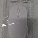 Wireless Bluetooth Mouse Rechargeable Laptop Mice Silent Slim Use(BT5.2 and 2.4G Portable USB Receiver) Dual Mode Computer Mouse for Laptop/iPad/Tablet/Apple/Computer/Mac(Bright White)