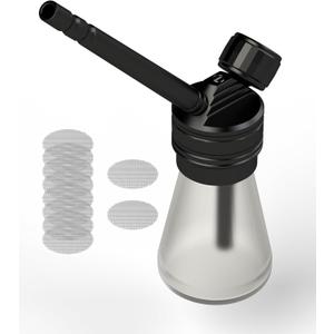 Portable Hookah Set for Travel - Premium Aluminum Mini Glass Hookah Handheld (Black)