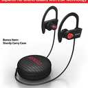 Senso Bluetooth Headphones, Best Wireless Sports Earbuds w/Mic IPX7 Waterproof HD Stereo Sweatproof Earphones for Gym Running Workout Noise Cancelling Earphones Earbuds Noise Cancelling Headsets