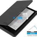 CoBak Case with Stand for Kindle Paperwhite 12th Gen 2024 Released (7") & Kindle Colorsoft Signature Edition - Durable PU Leather Cover with Auto Sleep Wake, Card Slot, Hand Strap Feature, Black