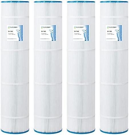 Savener SV-7495 Swimming Pool and Spa Replacement Filter Cartridge Replaces for Unicel-7495 125Sq.ft Filbur FC-1296 PA126 Hayward SwimClear C5020,5000, CX1260RE 71253 4 Pack