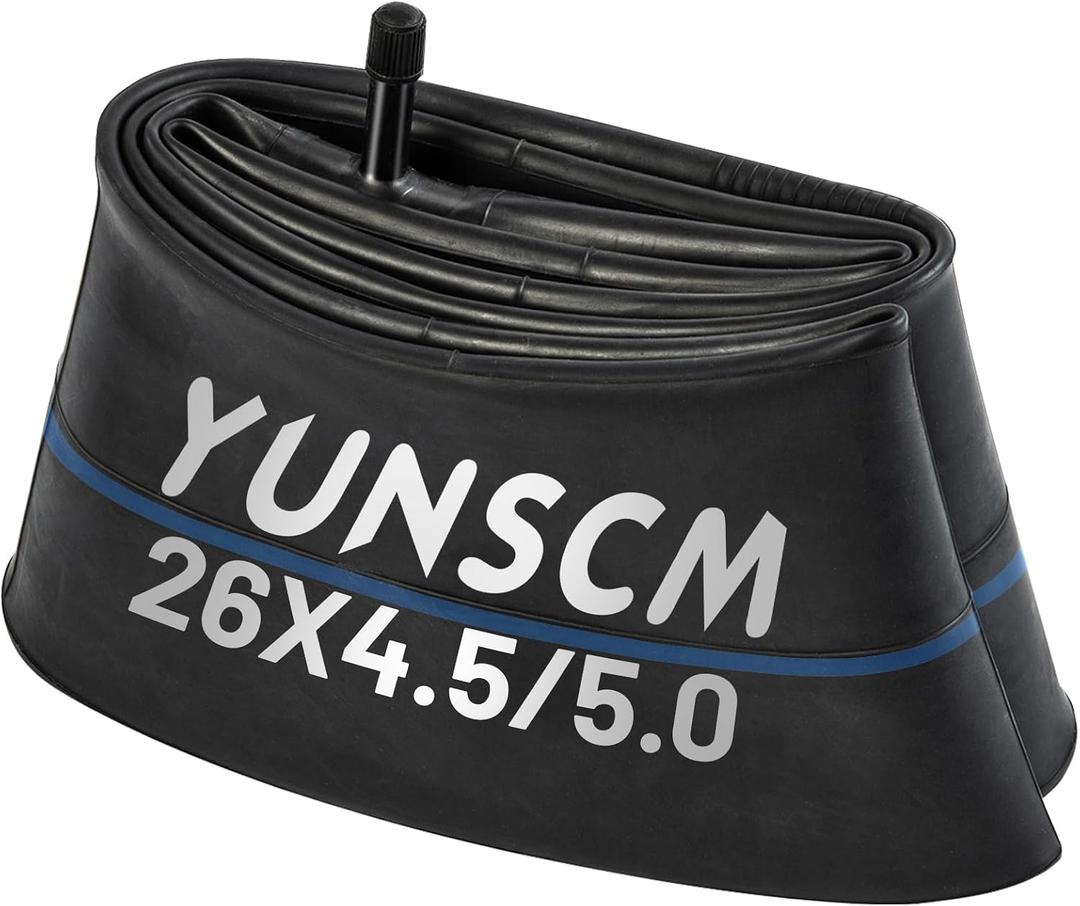 YUNSCM 26" Fat Bike Tube 26x4.5/4.8/5.0 AV32mm Schrader Valve 112/127-559 Compatible with 26 x 4.5 26 x 4.8 26 x 4.9 26x5.0 E-Bike Bicycle Fat Tire Tube