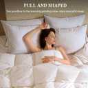 BHZ Goose Down Feather Pillows Queen Size - Hotel Collection Bed Pillows for Sleeping Medium Firm Soft Support Pillow for Side and Back Sleepers with Breathable Cover