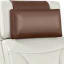 Leather Recliner Pillow, Adjustable Neck & Head Support Pillow, Pu Leather Non-Slip Headrest for Pain Relief & Relaxation, Ideal for Recliner Chair, Couch, Office Chair, Sofa