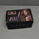 6 in 1 Hair Straightener and Curler, 3/4 to 1 1/2 inch Ceramic Barrel Wand Curling Iron Set, Auto Off, Dual Voltage Hair Styling Hot Tools