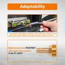 3 x Hose Quick Connector Adapter Fittings, Replacement for PF247007, 1/2" Quick Connect for 3/4" RV and Marine Connect Garden Hose for Spray-away and Spray-port, Brass Adapter with PTEE Tape