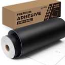 Lzerking Permanent Vinyl - 12" x100FT Black Matte Adhesive Vinyl Roll, Compatible with Cricut, Silhouette, Cameo, Craft Die Cutters, Scrapbooking