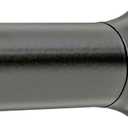 Amazon Basics Adjustable Sturdy Spring Tension Curtain Rod, No Drilling/No Holes, 36-54", Black, Classic Finial
