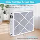 2 Pack X6675 MERV 16 Air Filter, 20x25x5, High-Efficiency Furnace Filter Compatible with Lennox X6675 & HCC20-28 furnace HVAC systems, Replaces Part HCF20-16