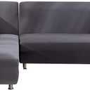 MIFXIN Sectional Sofa Covers L Shape Couch Slipcover 2pcs Stretch Elastic L-Type Chaise Sofa Couch Furniture Protector for Living Room Pets Kids (Solid Grey)