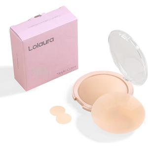 Lolaura Nipple Covers for Women, Reusable Silicone Pasties, Invisible Breast Petals, for Strapless Dresses, with Travel Box
