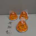 4Pcs Amber Watermelon LED Marker Lights Strobe & Constant Dual Function Side Marker Clearance Tail Top Cap Roof Lights 12-24V for Trailer Truck Heavy-duty Truck Bus Van Kenworth Peterbilt Freightliner