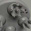 COMFIER Electric Scalp Head Massager with 4 Soft Silicone Massage Heads, Portable Hair Massager for Hair Growth, Relieve Stress, Head Scratcher for Deep Relaxation, Dog Cat Massager, Gray