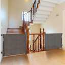 2-Pack Retractable Baby Gate for Stairs-33Height, Expands up to 55Width-Safety Gate for Infants, Toddlers, Dogs & Pets-Easy Install, Secure Closure, Gray Mesh Design for Indoor & Outdoor Use