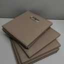 Amazon Basics Collapsible Fabric Storage Bins with Handle, Sturdy Space-Saving Cube Organizer, 10.5" x 10.5" x 11", Taupe, 6-Pack