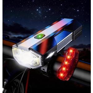 Bike Lights for Night Riding with Power Bank Function, USB-C Rechargeable Bike Lights, Bicycle Headlight Front and Back, Aluminum Alloy Construction, IPX6 Waterproof Rating 5 Lighting Modes