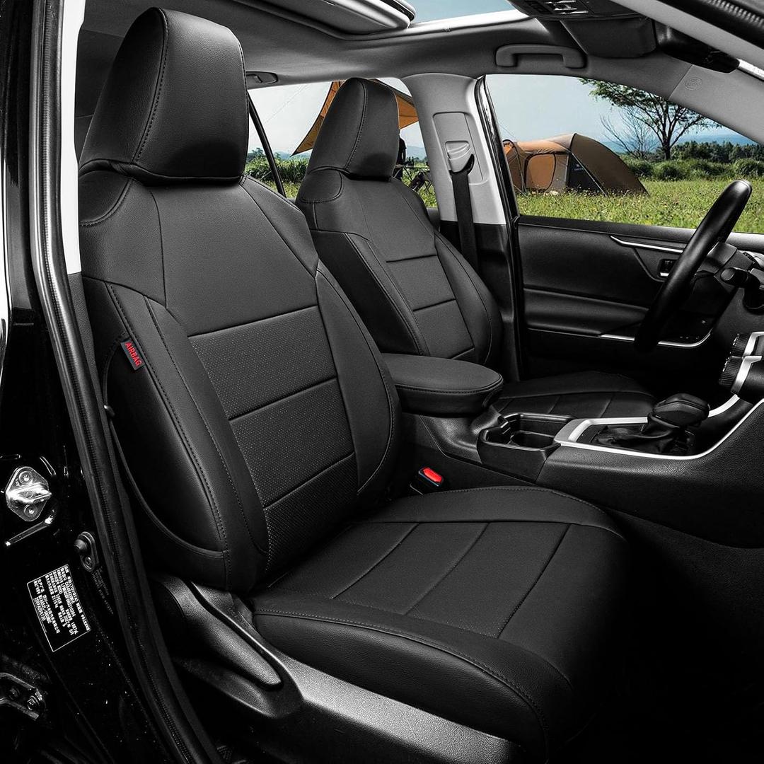 coverdream Custom Fit Corolla Hatchback Car Seat Covers for 2019-2024 2025 2026 Toyota Corolla Hatchback SE,XSE,Nightshade,Luxury Waterproof Leather Car Seat Protector (Full Set,Black)
