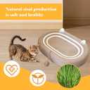 Cat Scratcher Bed 3 in 1 Sisal Cat Scratching Board for Indoor Oval Cat Scratch Pad Durable Scratching Lounge Bed Round Bowl with Toy Balls for Cats Kitten Puppy (24"x15.7"x3.5")