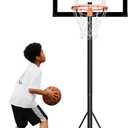 Seray Kids Basketball Hoop Outdoor 3.2-7.2/10FT 10s Adjustable, Basketball Hoop Gift for Kid/Adult/Toddler in Pool/Backyard/Indoor, Portable 44/40/33/29 in Shatterproof Backboard, Goal, Large Base
