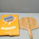 Pizza Peel 12 inch, Bamboo Pizza Paddle Spatula - Wooden Serving Board, Oven Accessory for Baking Homemade, Wood Cutting Board for Cheese Bread Fruit Vegetables (Medium (17.5" L  12" W  0.47" Th))