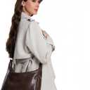 JOLLQUE Crossbody Bags for Women, Soft Foldable Vegan Leather Shoulder Handbag, Autumn Winter Slouchy Handbag Purses