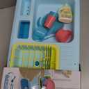 CUTE STONE Color Changing Kitchen Sink Toys, Children Electric Dishwasher Playing Toy with Running Water, Upgraded Faucet, Automatic Water Cycle System Play House Pretend Role Play Toys for Boys Girls