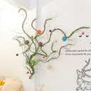118 inch Small Green Artificial Tree Branches Grapevine Garland Ivy Willow Vines Plants Fake Cherry Blossom Tree Trunk Twigs for Wall Hanging Forest Room Home Wedding New Year Decoration
