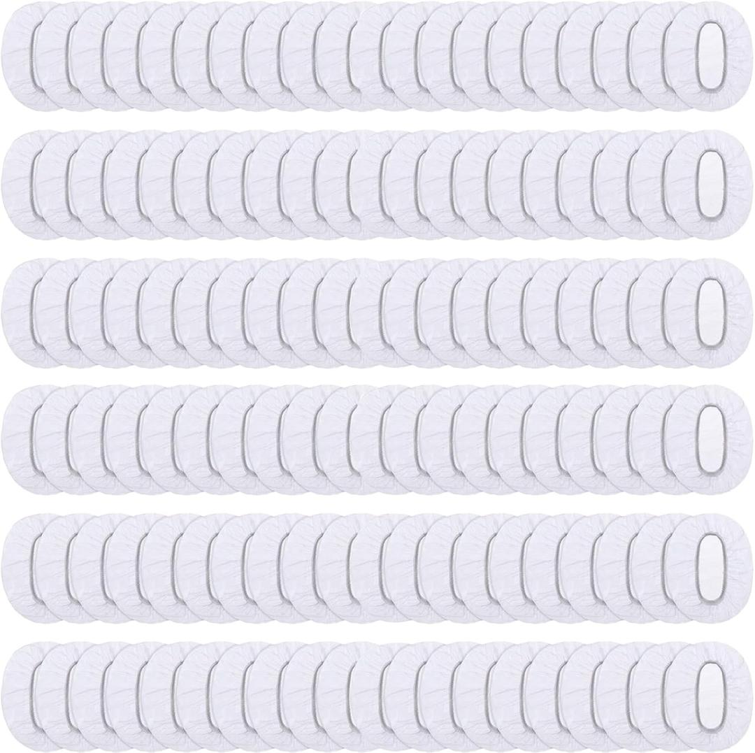 Outus 200 Pack Clear Disposable Ear Covers Plastic Waterproof Ear Protectors for Shower, Hair Dye, Bathing